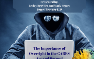 Lesley Brovner and Mark Peters to Present Celesq West LegalEdcenter CLE program on the Importance of Oversight of the CARES Act and Beyond
