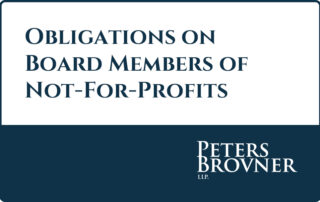 Obligations on Board Members of Not-For-Profits